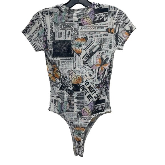 Rue 21 - Women's Short Sleeve Round Neck Bodysuit - White - Extra Small - Picture 2 of 11